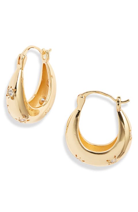 Vega Star Hoop Earrings
