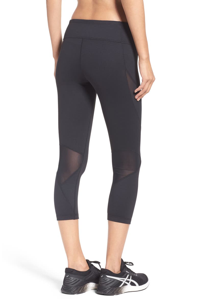 Power Splice Crop Leggings, Alternate, color, BLACK
