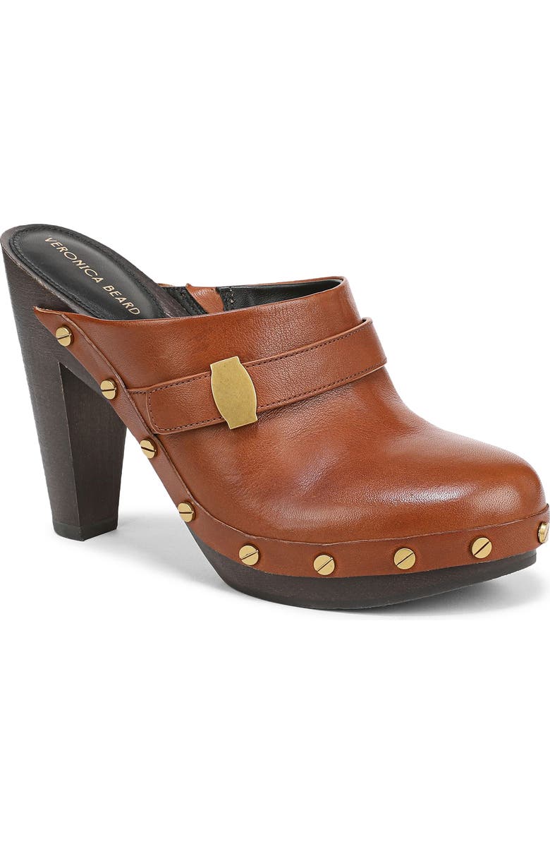 Veronica Beard Giana Platform Clog, Main, color, Hazelwood Leather
