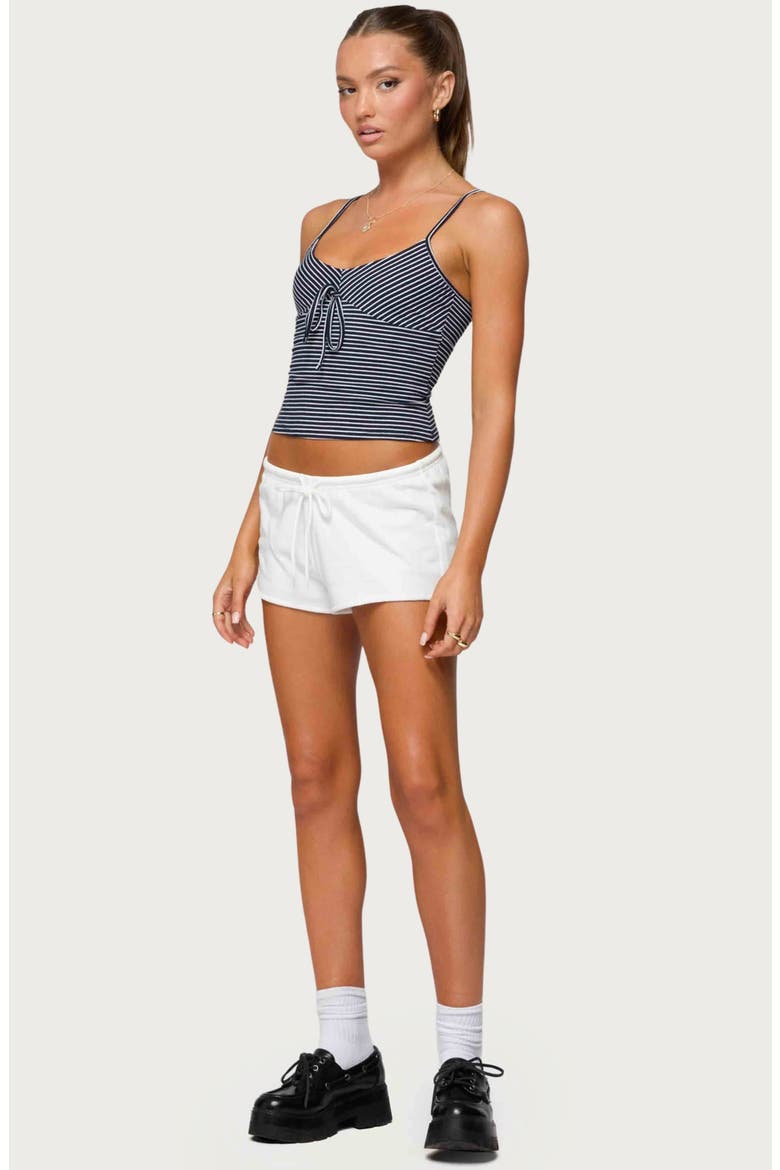 Tova Stripe Stretch Cotton Camisole, Alternate, color, NAVY-AND-WHITE