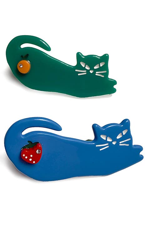 Fruit Cats Hair Clip Duo
