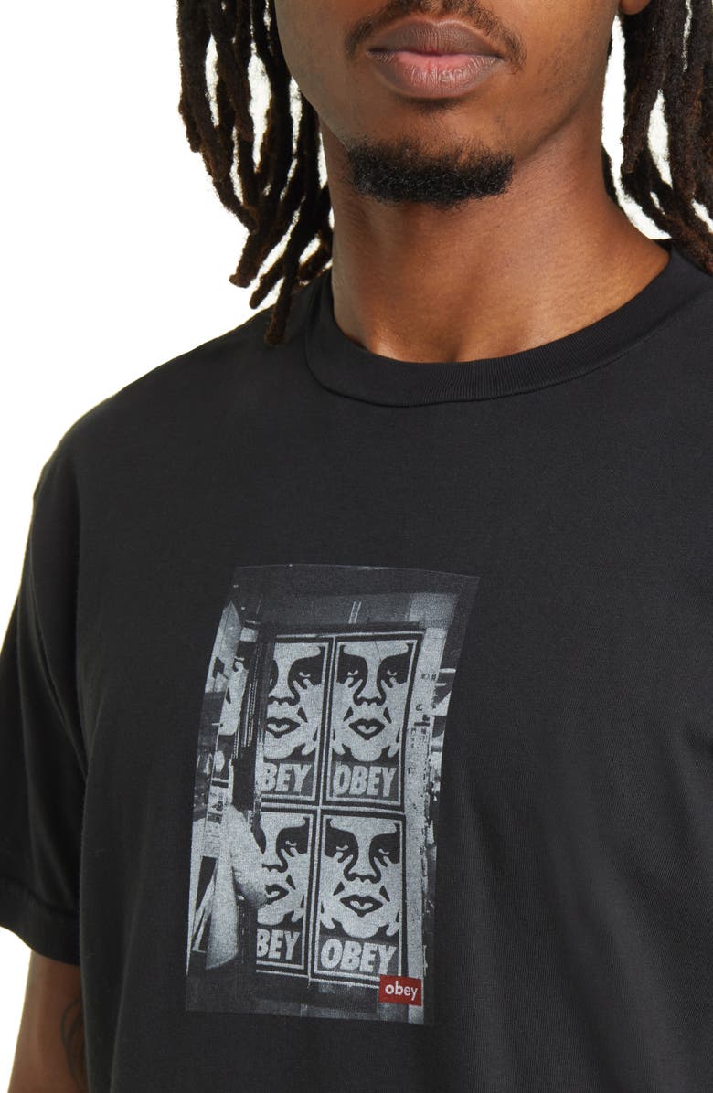 Obey Icon Photo Organic Cotton Graphic T-Shirt, Alternate, color,