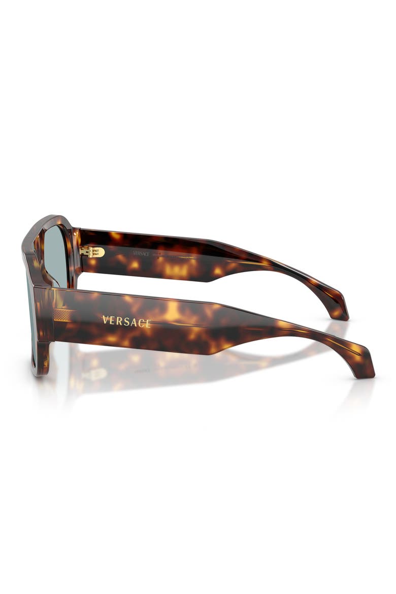 56mm Square Sunglasses, Alternate, color, HAVANA / BLUE