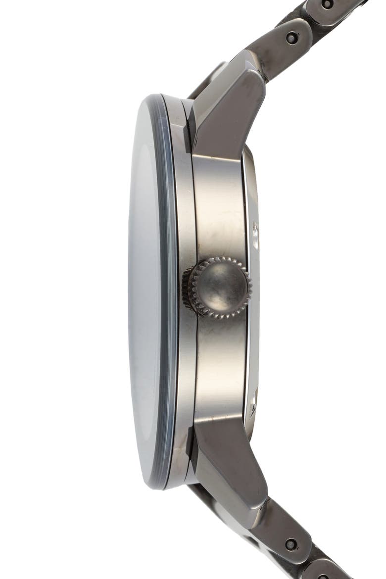 'Bold' Crystal Marker Bracelet Watch, 36mm, Alternate, color, GRAPHITE