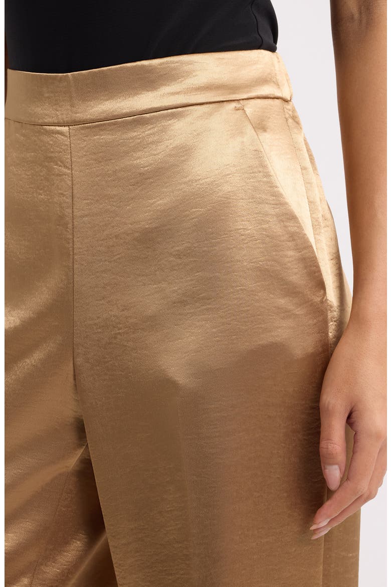 Wide Leg Pull-On Pants, Alternate, color, VICUNA