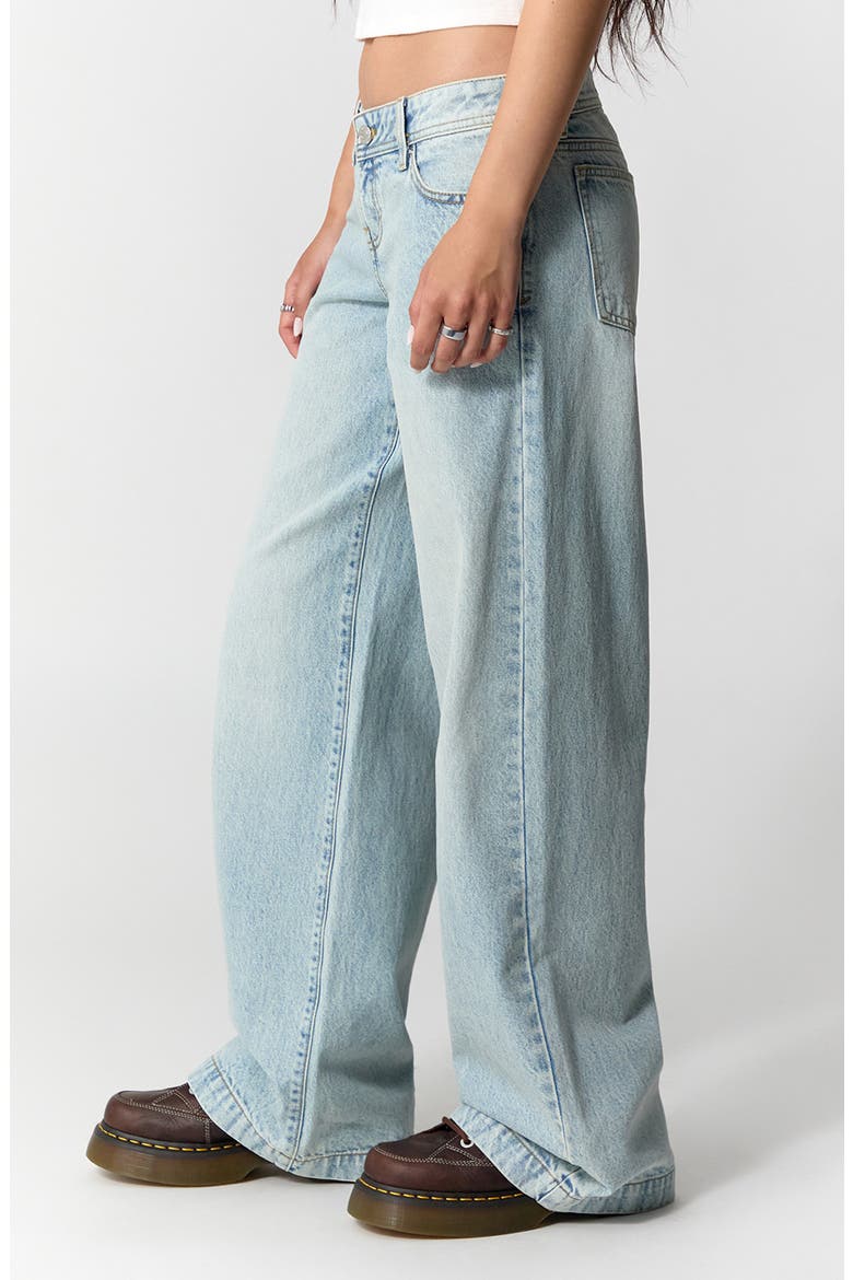Kaia Low Rise Baggy Wide Leg Jeans, Alternate, color, LIGHT INDIGO