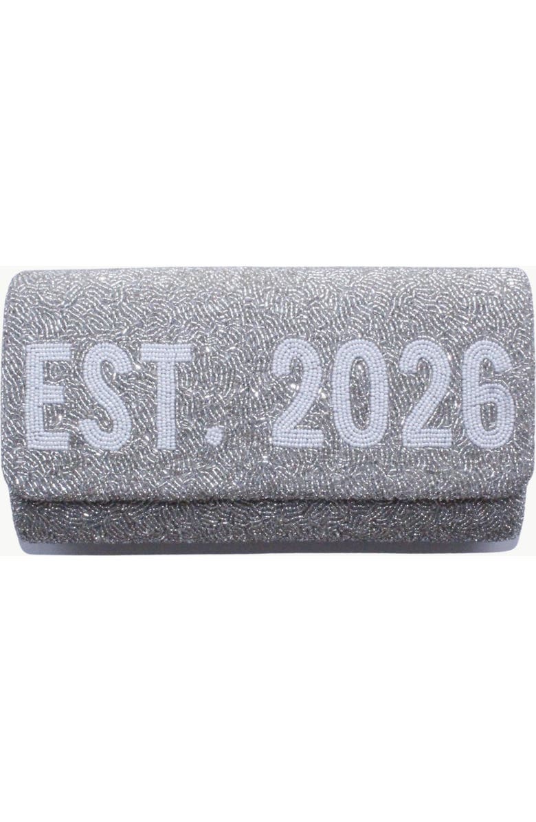 Island to East Side Est. 2026 Medium Structured Bag, Main, color, Silver/White