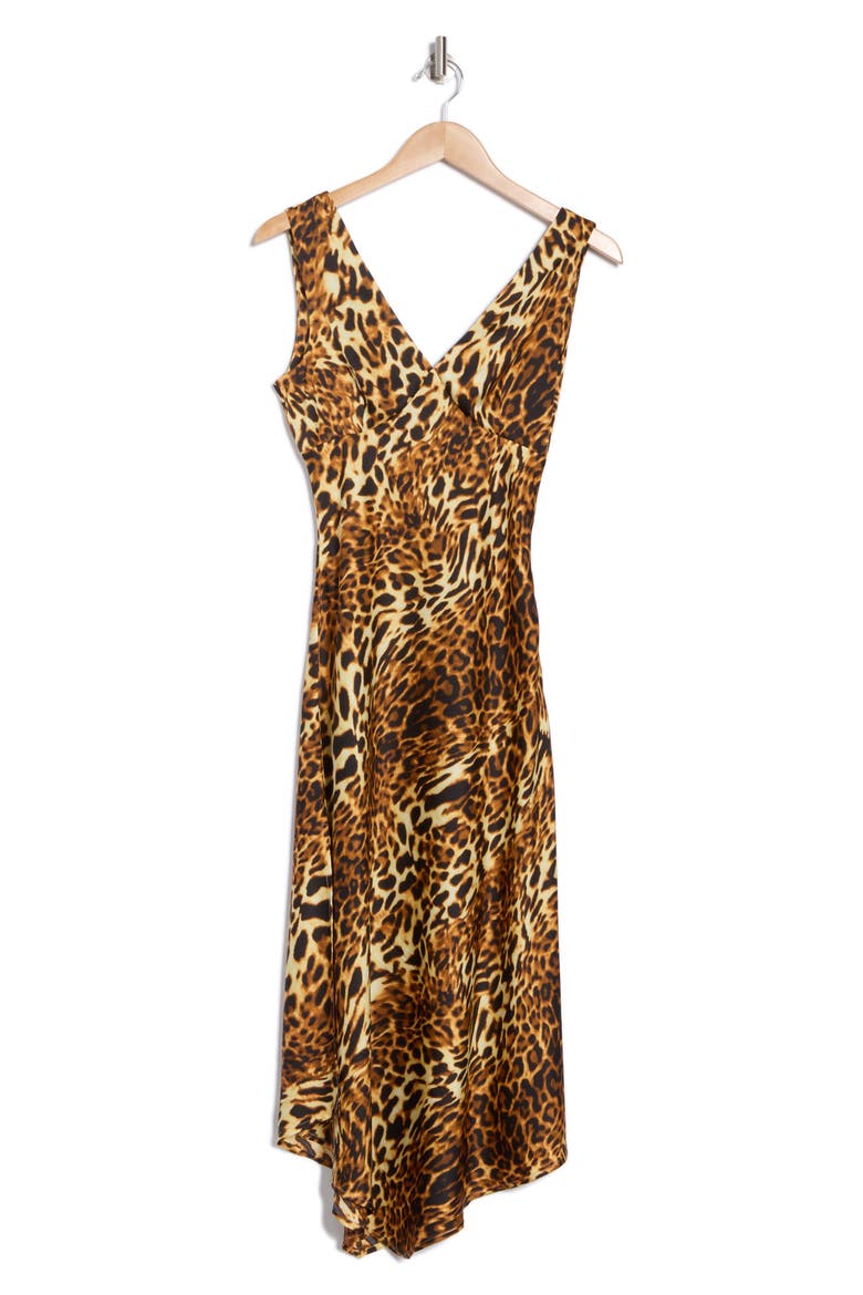 Animal Print V-Neck Dress, Alternate, color, ANIMAL