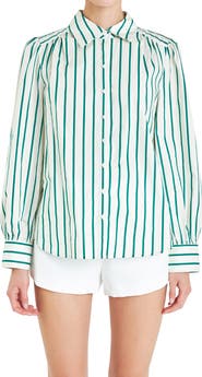 English Factory Stripe Cotton Shirt