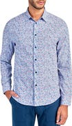 Brooklyn Brigade Slim Fit Floral Recycled 4-Way Stretch Performance Long Sleeve Shirt