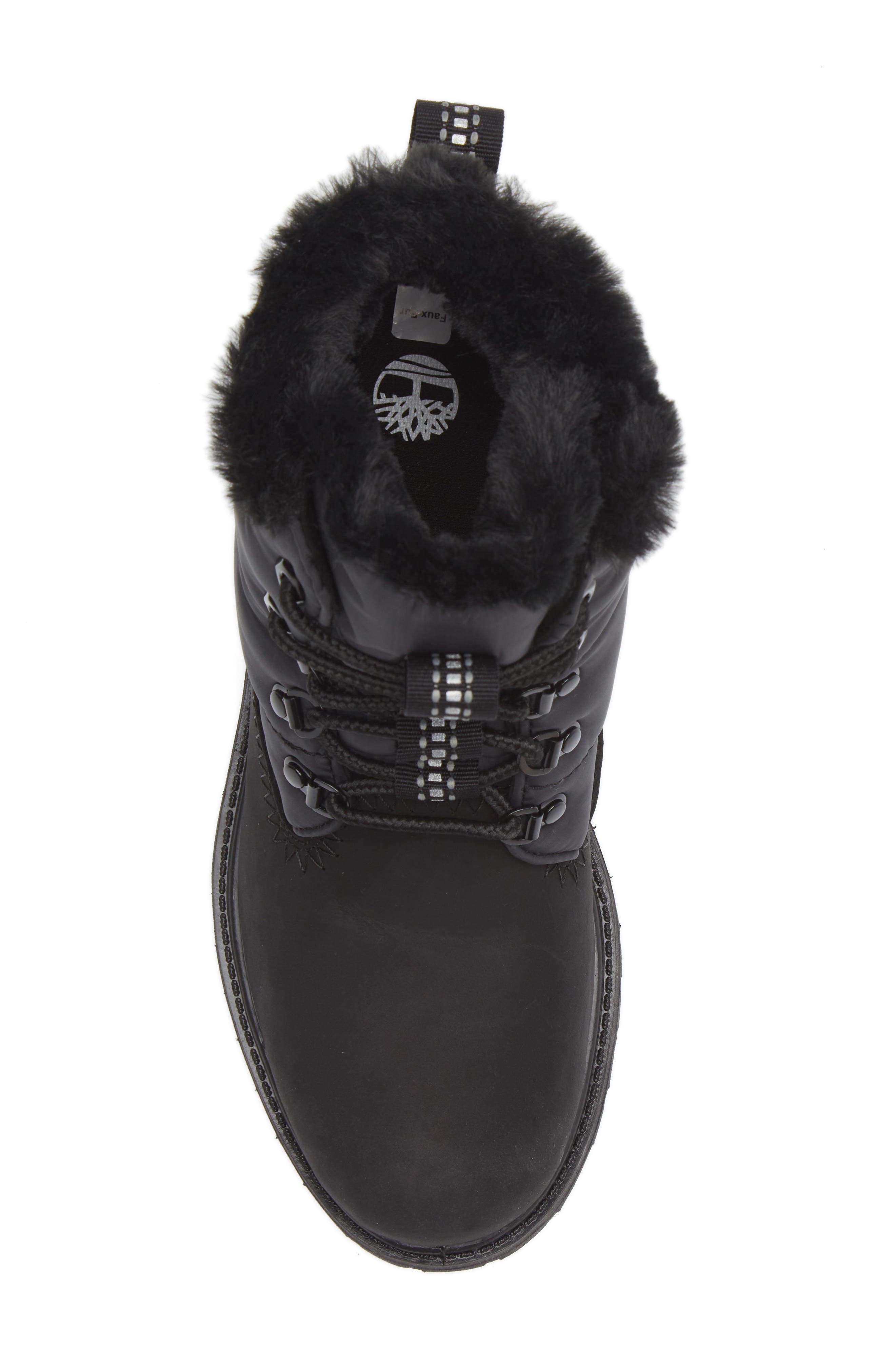 Timberland Faux Fur Trim Puffer Waterproof Boot, Alternate, color, 