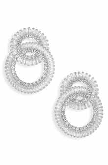 Tasha Cubic Zirconia Interlocking Circle Drop Earrings