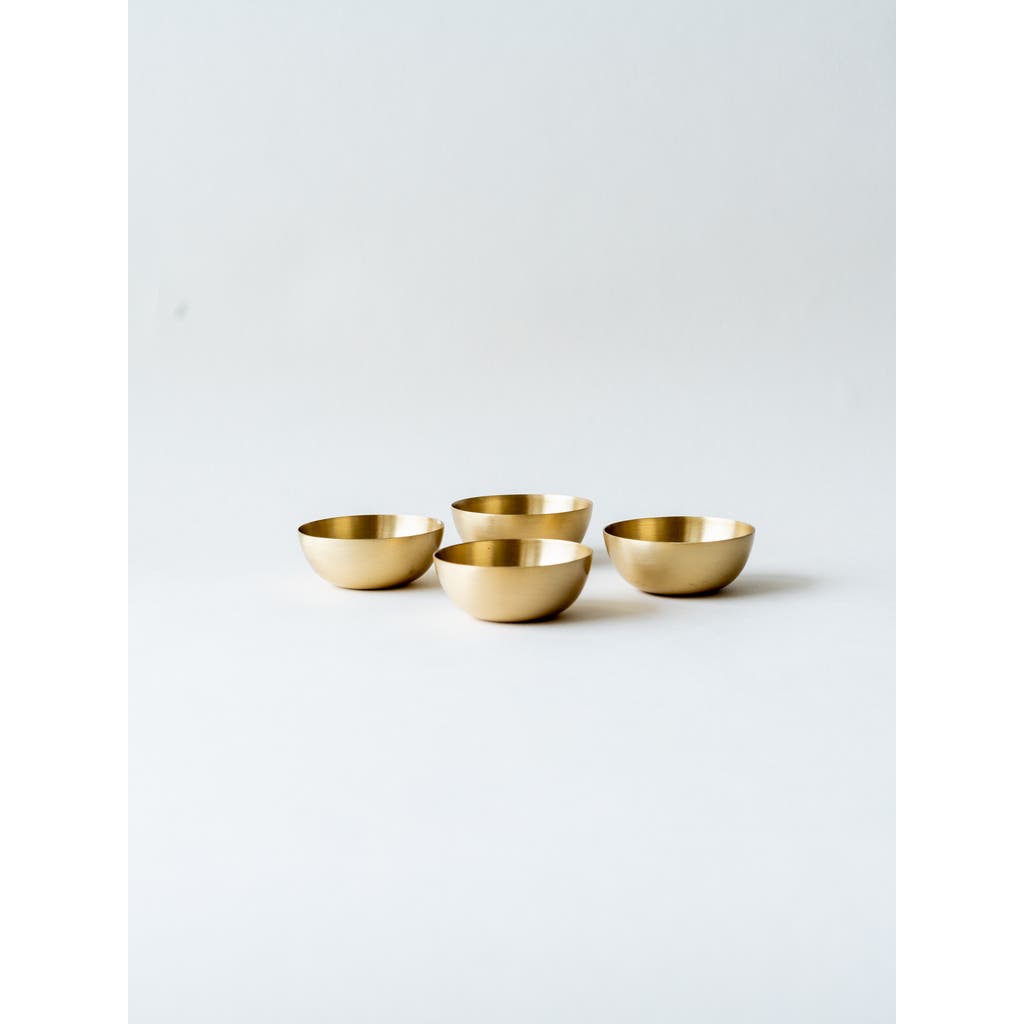 Fleck Heirloom Brass Dip Bowl In Gold