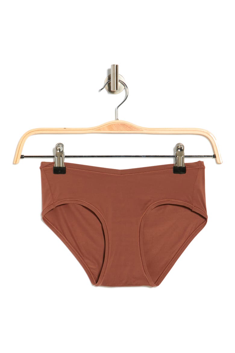 Soft Flex Hipster Panties, Alternate, color, CHESTNUT