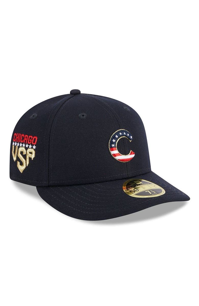 New Era Men's New Era  Navy Chicago Cubs 2023 Fourth of July Low Profile 59FIFTY Fitted Hat, Main, color, 
