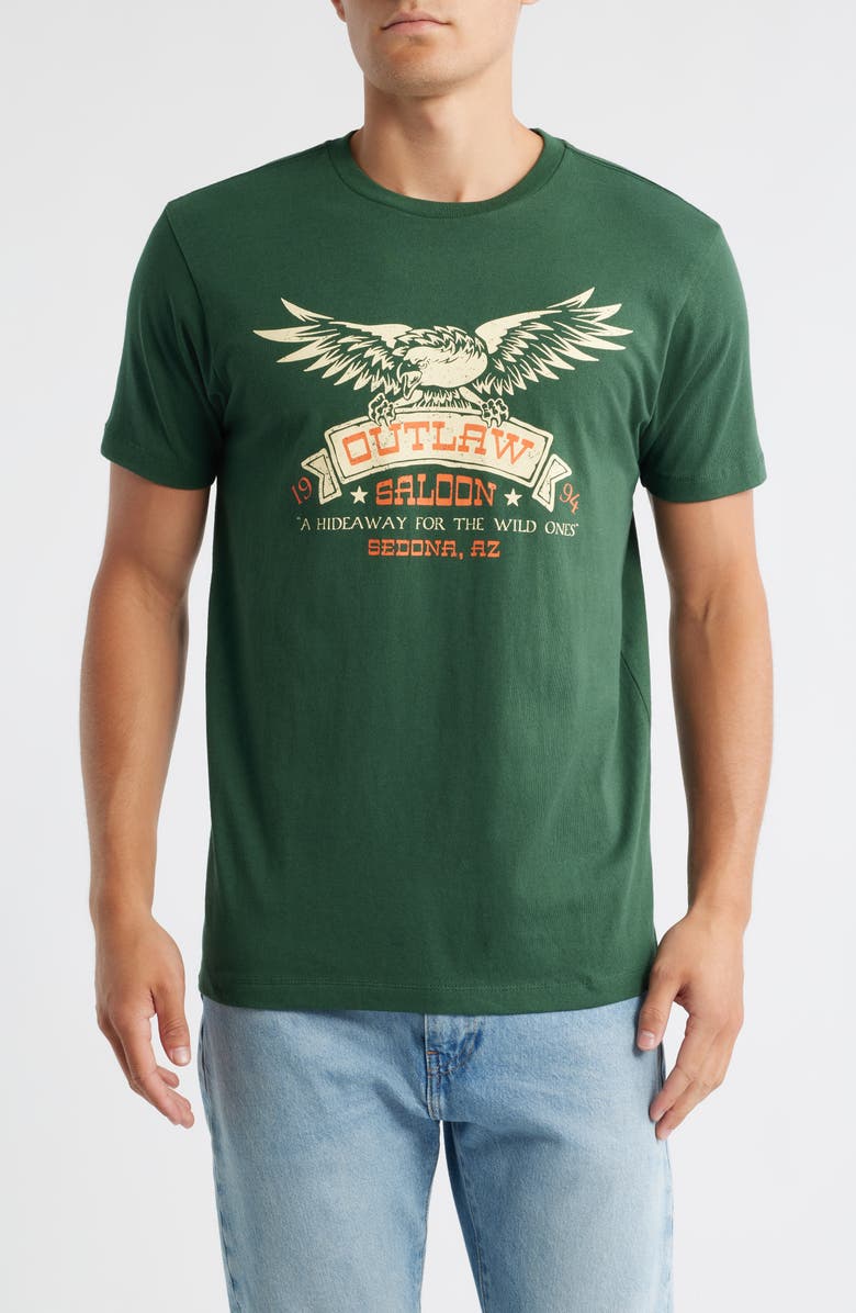 The Forecast Agency Outlaw Graphic T-Shirt, Main, color, Forest Green