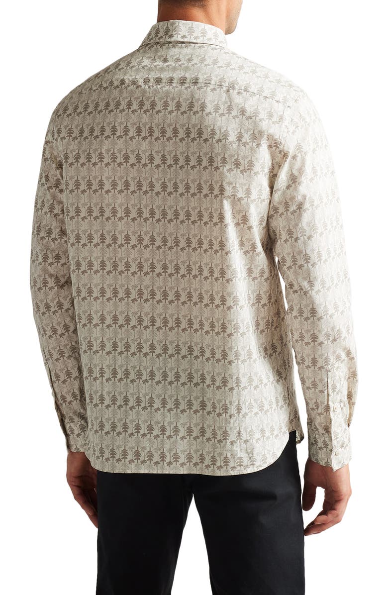 Ted Baker London Temple Tree Print Button-Up Shirt, Alternate, color,