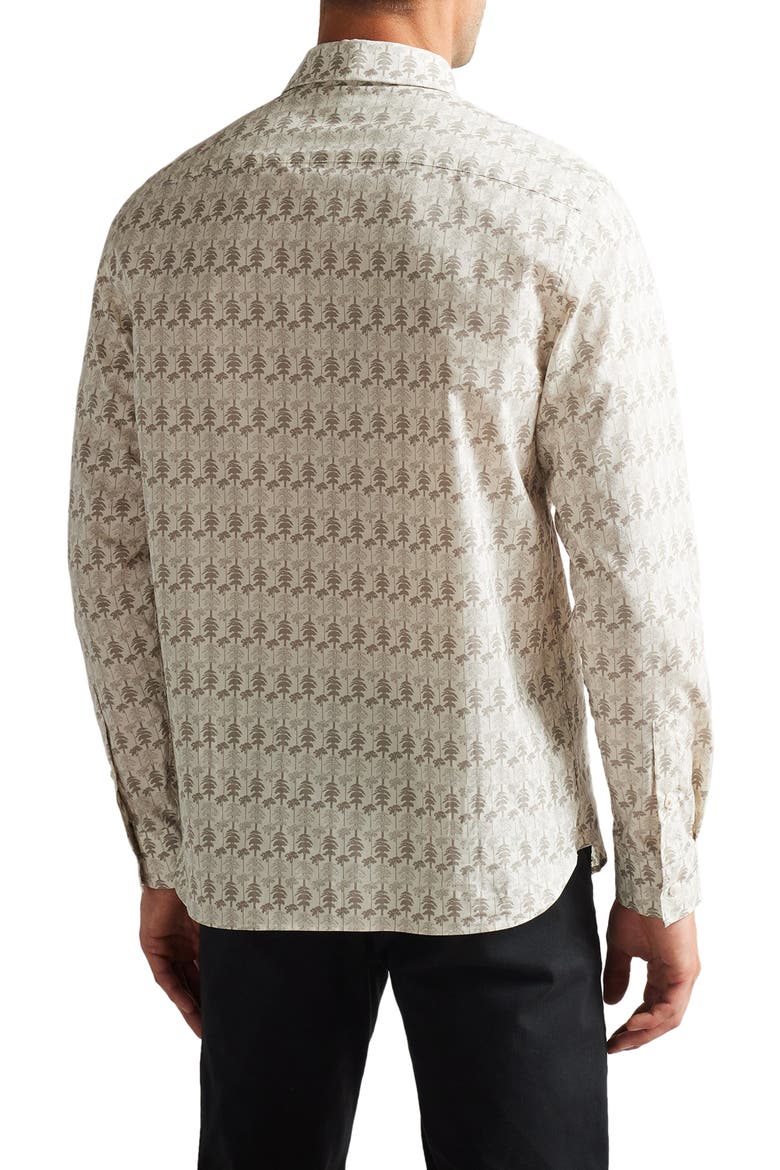 Temple Rack Ted Baker London Temple Tree Print Button-Up Shirt (Men) | Nordstromrack