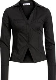 Princess Polly ZIFA SHIRT BLACK