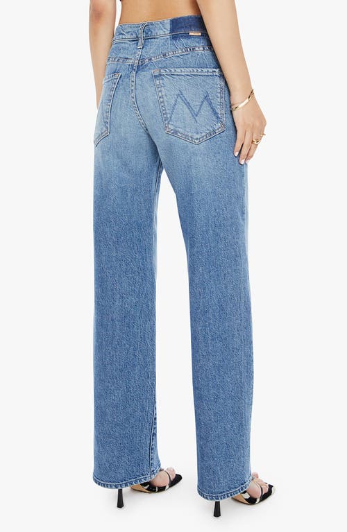 Mother Womens Horsin Around The Lasso Sneak Wide-leg High-rise Stretch-denim Jeans In Im A Winner