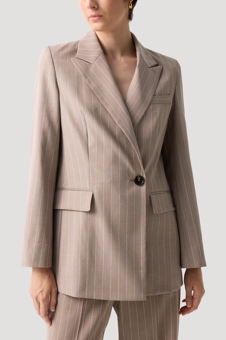 Virgin Wool Blazer Janina, Alternate, color, Camel
