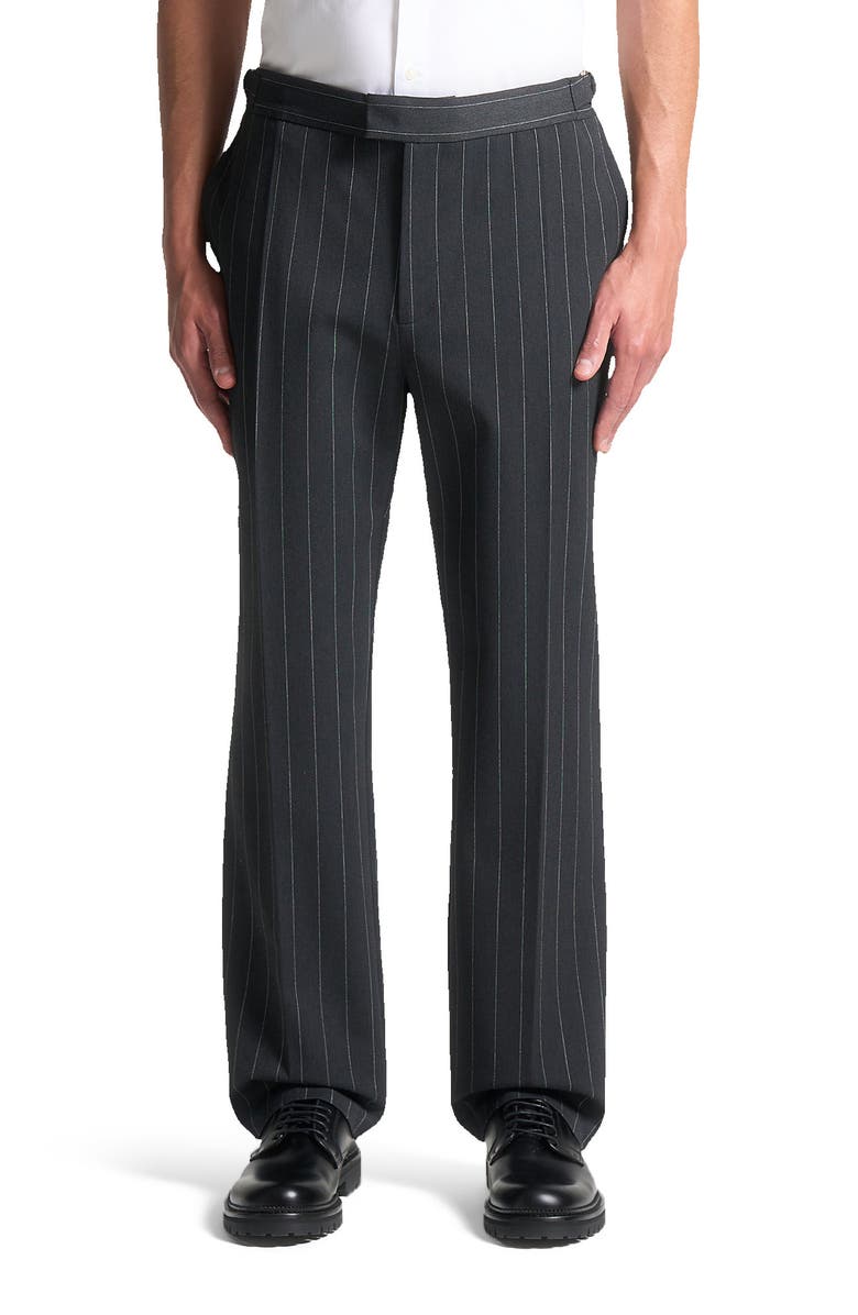Manière De Voir Joseph Regular Fit Pinstripe Tailored Trousers, Alternate, color, Grey