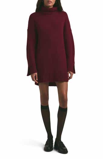 Favorite Daughter The St. James Long Sleeve Wool & Cashmere Blend Turtleneck Sweater Dress