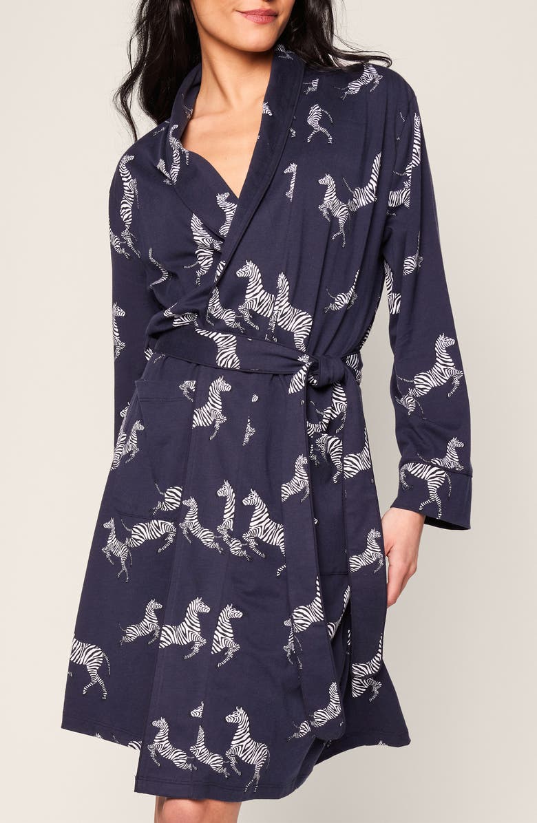 Petite Plume Zebre de Nui Pima Cotton Robe, Main, color, 