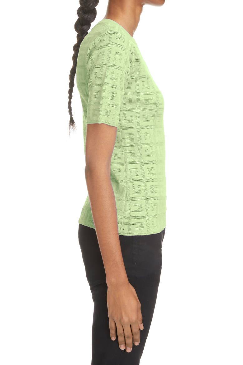 4G Logo Jacquard Sweater, Alternate, color, 340-PISTACHIO