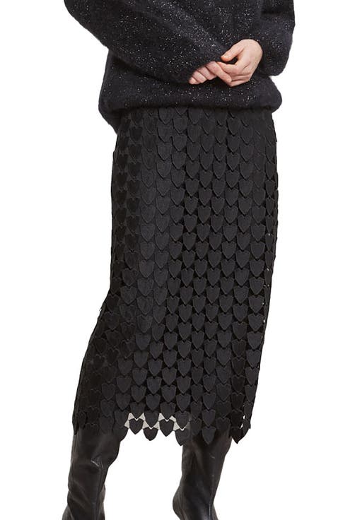 Midi Skirt With 3D Effect