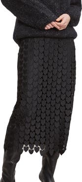 ottod'Ame Midi Skirt With 3D Effect