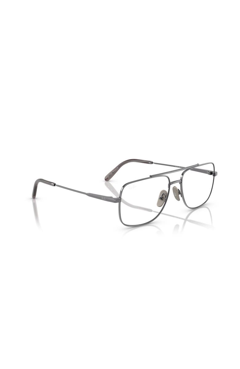 Ray-Ban 58mm Square optical glasses, Alternate, color, Silver