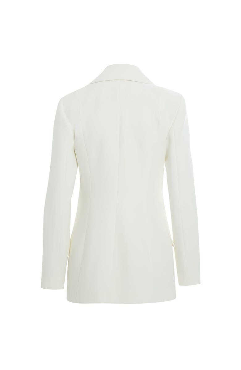 Gizia Long Sleeve Shoulder Padded Cream Jacket, Alternate, color, Ecru