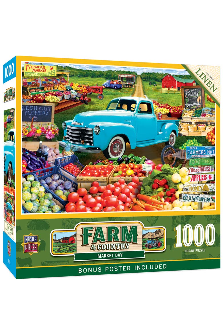 Market Day 1000 Piece Jigsaw Puzzle, Main, color, Multicolor