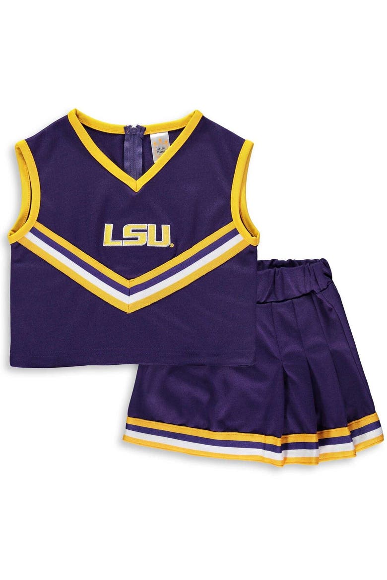 Girls Youth Purple LSU Tigers Two-Piece Cheer Set, Main, color, Purple