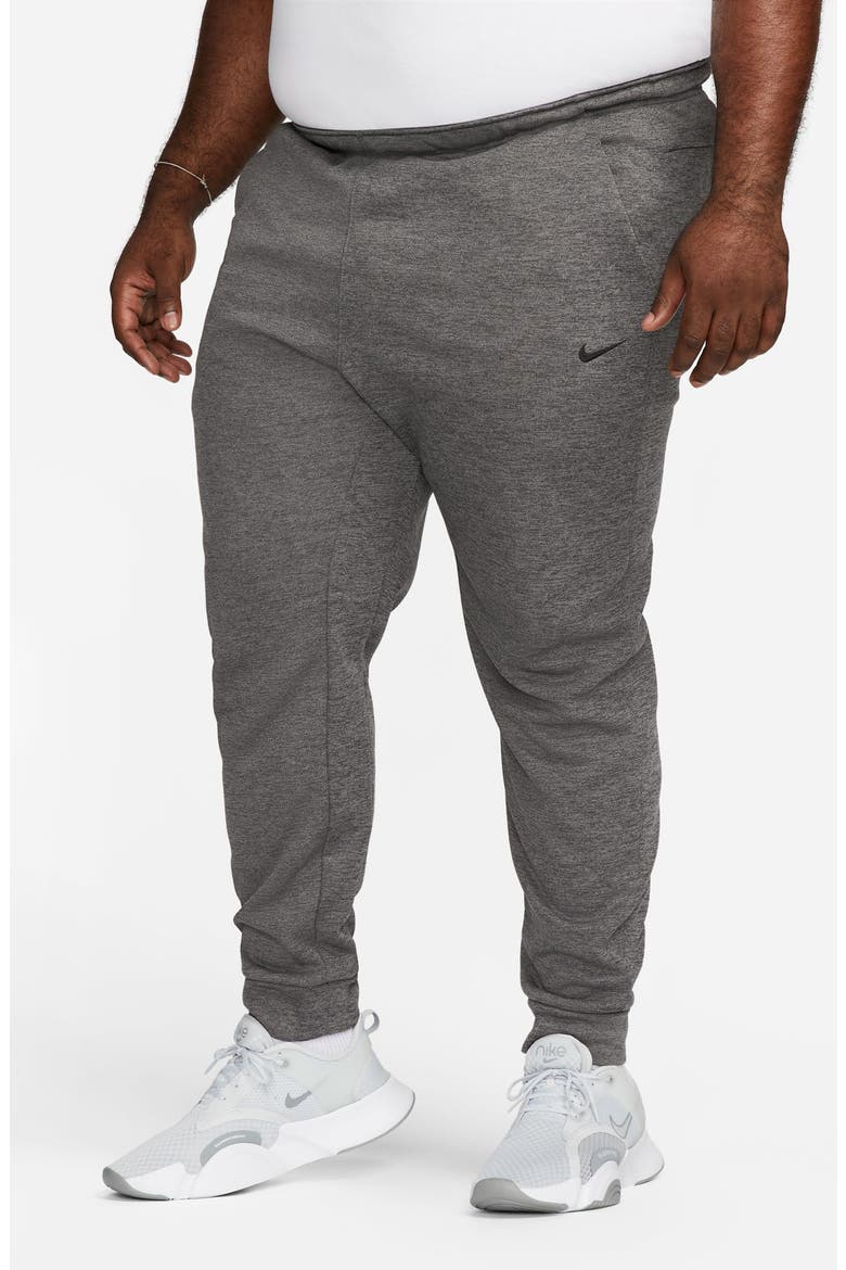 Therma-FIT Tapered Training Pants, Alternate, color, HEATHER/ DARK GREY/ BLACK