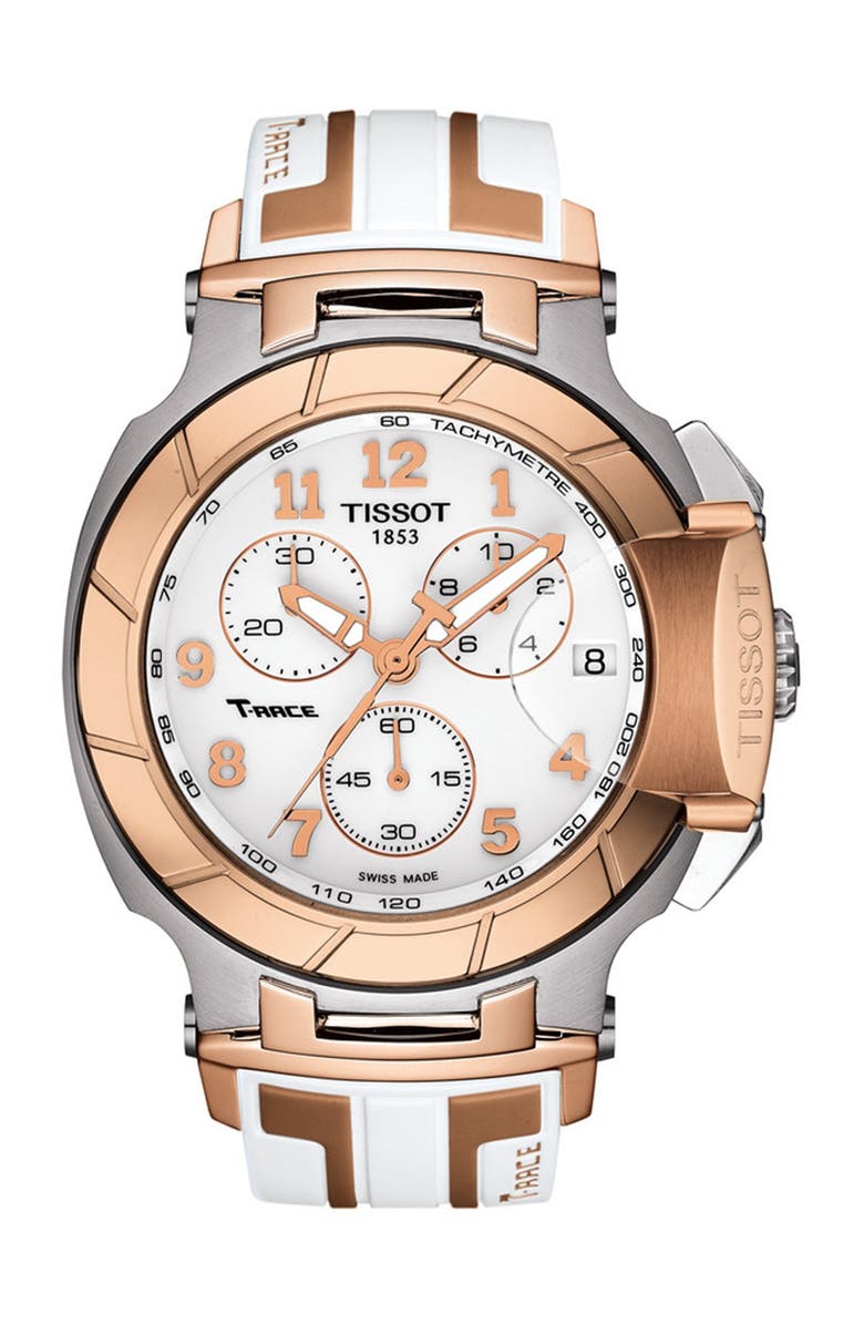 Tissot Women's T-Race Silicone Strap Watch, 38mm, Main, color, 