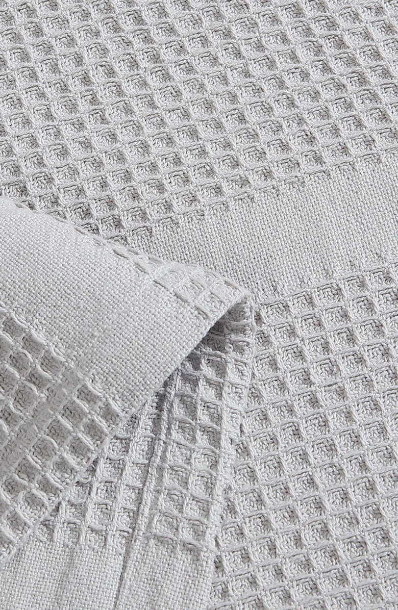 Calvin Klein Waffle Weave Stripe Cotton Blanket, Alternate, color, 