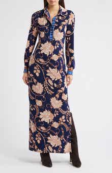 Floral Print Long Sleeve Dress