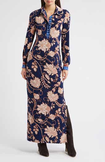 Floral Print Long Sleeve Dress