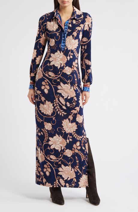 Julia Jordan Floral Print Long Sleeve Dress