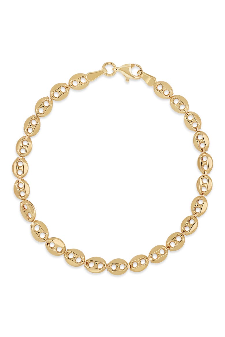 14K Gold Mariner Chain Bracelet, 4mm, Main, color, 14K YELLOW GOLD