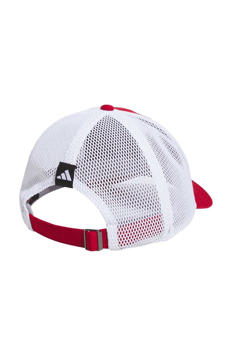 adidas Men's adidas Scarlet Rutgers Scarlet Knights Mascot Slouch Trucker Adjustable Hat, Alternate, color, Scarlet