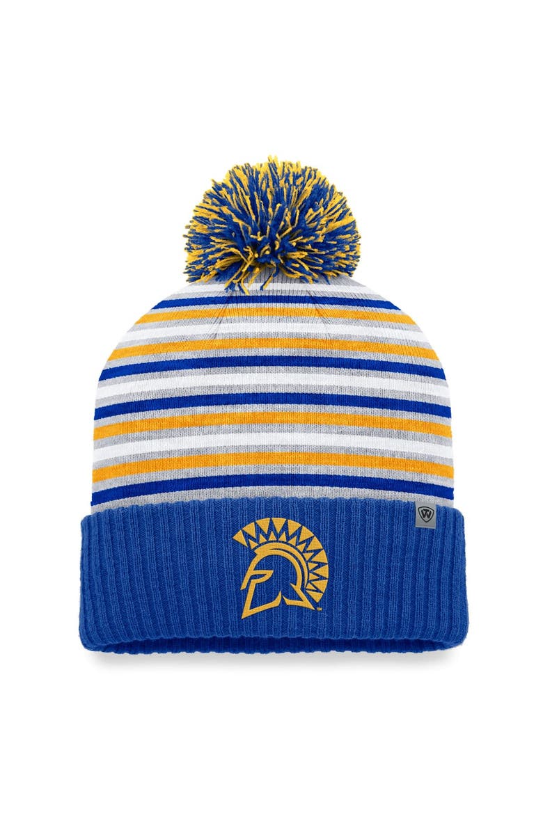 Men's Top of the World Royal San Jose State Spartans Dash Cuffed Knit Hat with Pom, Main, color, Royal
