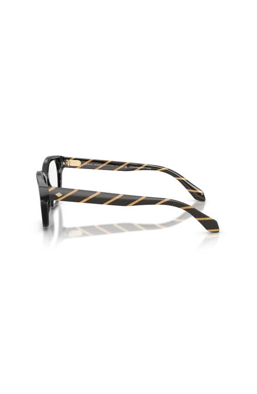 Giorgio Armani 47mm Rectangle Optical Glasses In Black