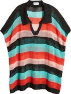 NIKKI LUND Stripe Open Stitch Sweater