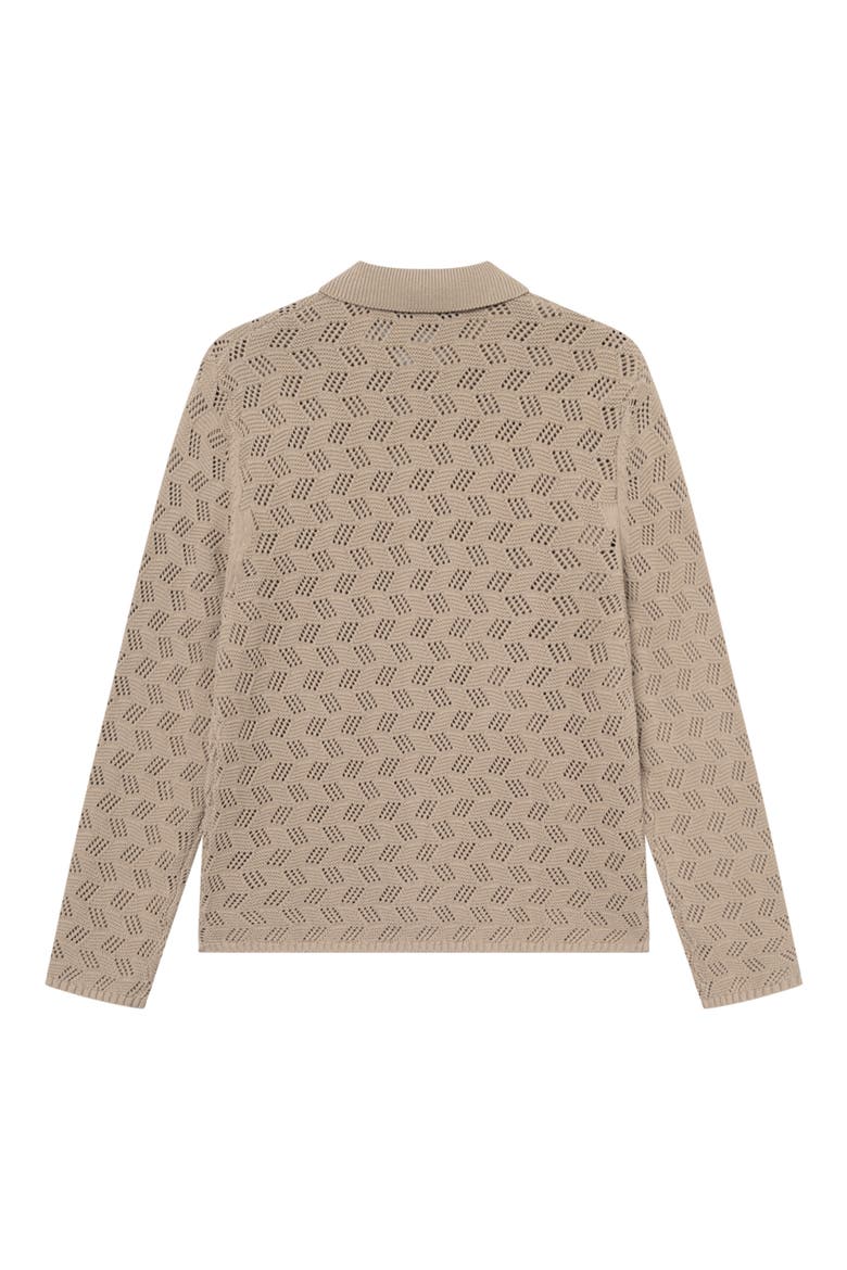 Eloi Open Stitch Cardigan, Alternate, color, DARK SAND