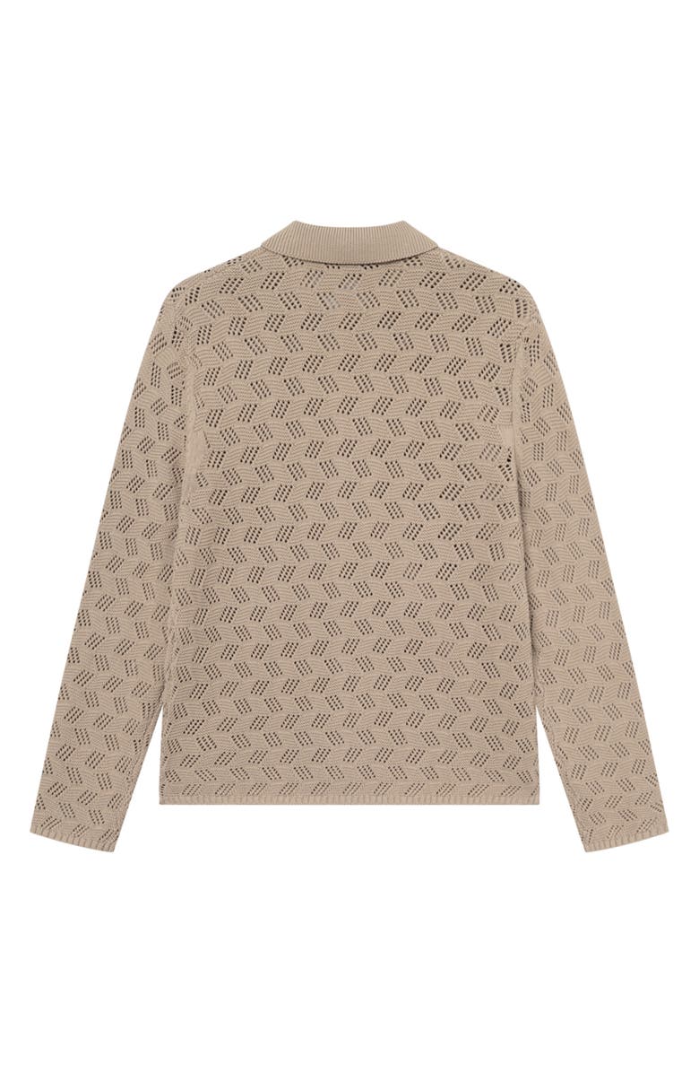 Les Deux Eloi Open Stitch Cardigan, Alternate, color, Dark Sand