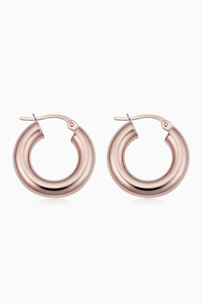 14K Gold Everything Bold Midi Hoops, Alternate, color, Rose Gold