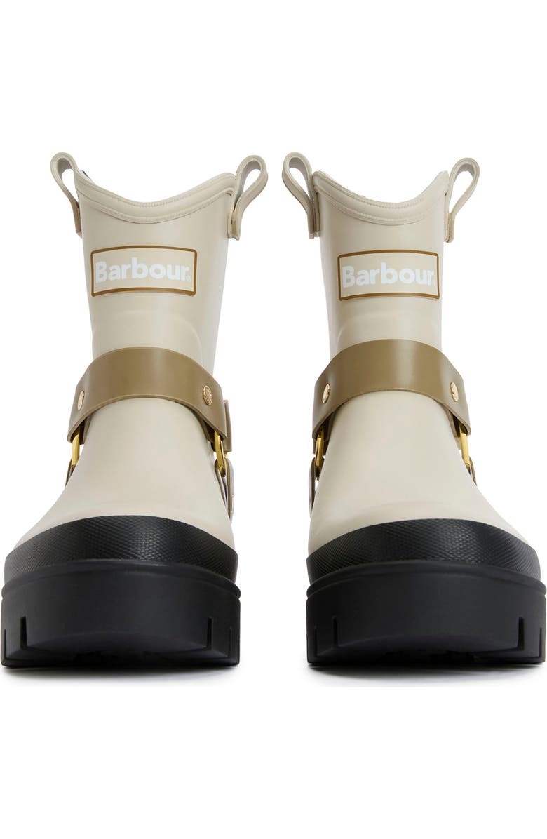 Barbour Elley Harness Rain Boot, Alternate, color, Light Oak/ Bleached Olive